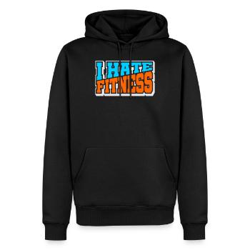No Sports Anti Fitness kein Sport sucks Geschenk - Männer Premium Bio Hoodie - Schwarz - Vorne - Nico (187cm)