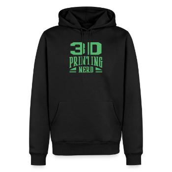 Druck Modell Drucker CAD Druck 3D Druck Hobby - Männer Premium Bio Hoodie - Schwarz - Vorne - Nico (187cm)