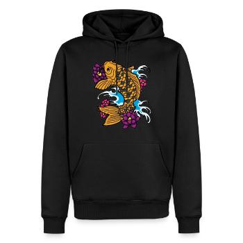 KOI Karpfen - Männer Premium Bio Hoodie - Schwarz - Vorne - Nico (187cm)
