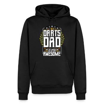 Awesome darts father dart player Father's Day gift - Men’s Premium Organic Hoodie - black - Front - Nico (187cm)