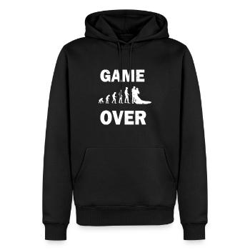 Soirée Bachelorette JGA - Sweat à capuche Premium bio Homme - noir - Devant - Nico (187cm)