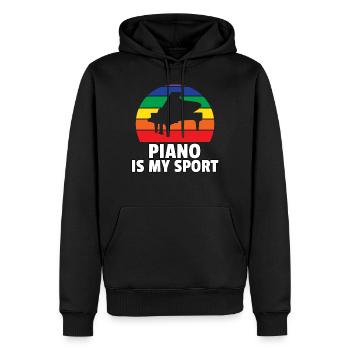 Klavier Piano Pianist Musiker Musik Flügel Spieler - Männer Premium Bio Hoodie - Schwarz - Vorne - Nico (187cm)