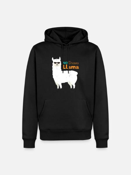 Llama alpaca animal gift - Men’s Premium Organic Hoodie - black