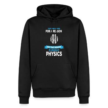 Physik Wissenschaft Naturwissenschaft Geschenk - Männer Premium Bio Hoodie - Schwarz - Vorne - Nico (187cm)