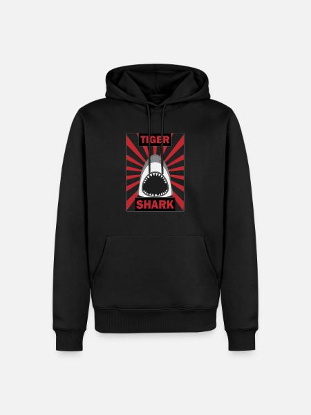 Shark ocean sea seafood gift - Men’s Premium Organic Hoodie - black