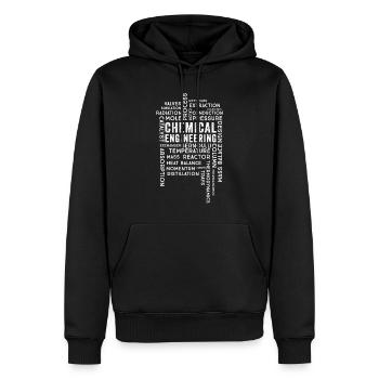 Graphique de génie chimique - Chimie - Sweat à capuche Premium bio Homme - noir - Devant - Nico (187cm)