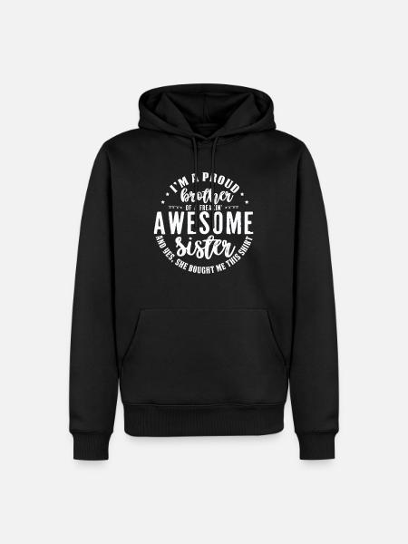 Brother and sister - Men’s Premium Organic Hoodie - black