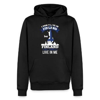 Finnland Urlaub - Männer Premium Bio Hoodie - Schwarz - Vorne - Nico (187cm)