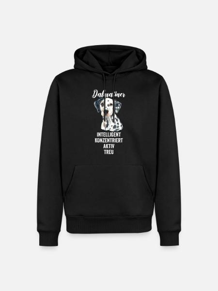 Dalmatiner Hund - Männer Premium Bio Hoodie - Schwarz