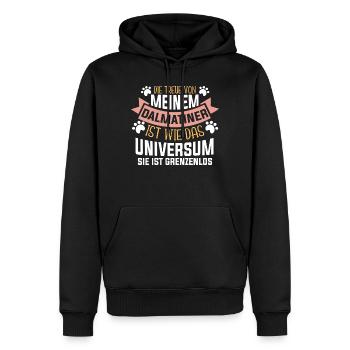 dalmatien - Sweat à capuche Premium bio Homme - noir - Devant - Nico (187cm)