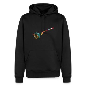 Spaghetti Geschenk - Männer Premium Bio Hoodie - Schwarz - Vorne - Nico (187cm)