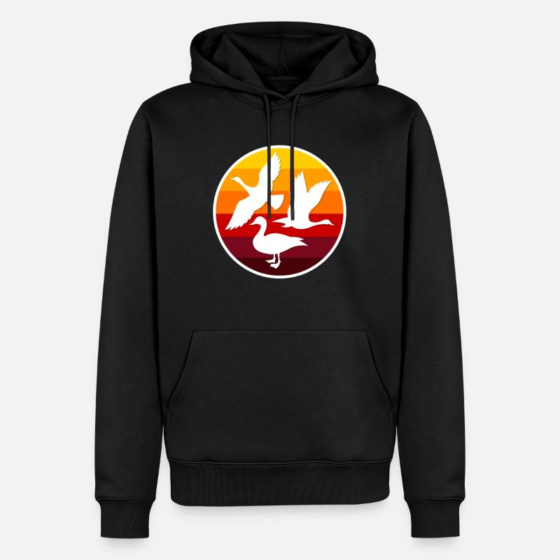 Enten - Männer Premium Bio Hoodie - Schwarz