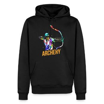 Archery gift - Men’s Premium Organic Hoodie - black - Front - Nico (187cm)