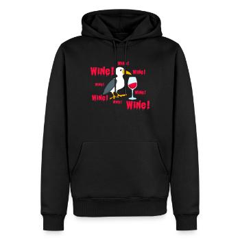 seagulls - Men’s Premium Organic Hoodie - black - Front - Nico (187cm)