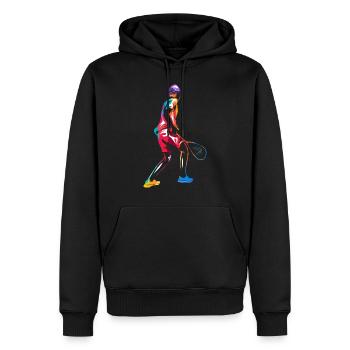 Squash - Männer Premium Bio Hoodie - Schwarz - Vorne - Nico (187cm)