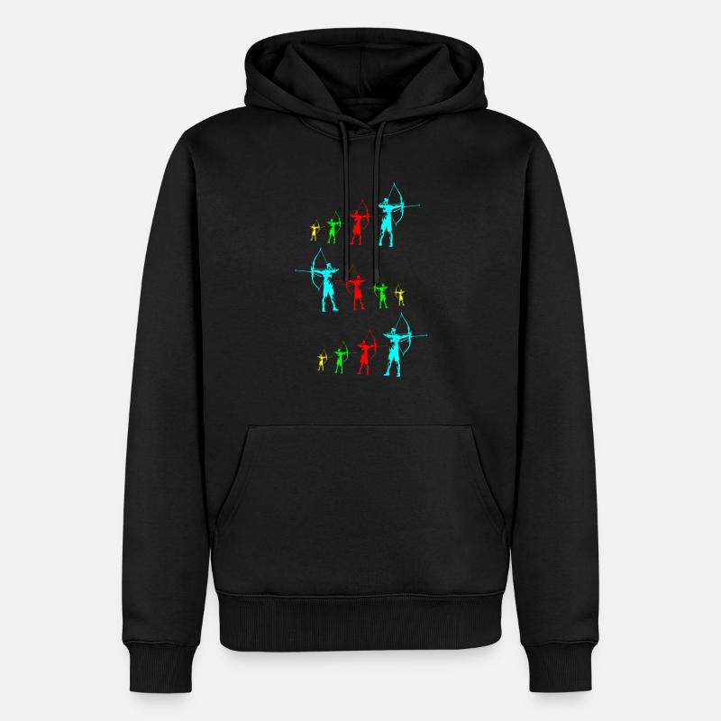Bogenschütze Bogenschießen Bogenjagd Geschenk - Männer Premium Bio Hoodie - Schwarz