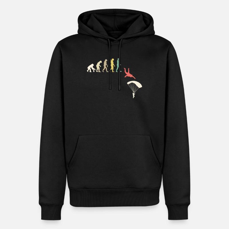 Evolution du saut en parachute - Sweat à capuche Premium bio Homme - noir