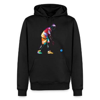 Bocce - Men’s Premium Organic Hoodie - black - Front - Nico (187cm)