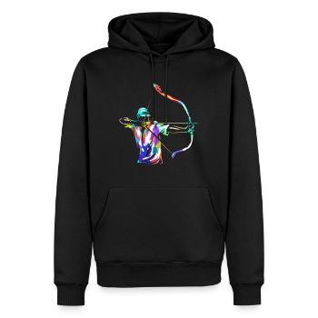 archery - Men’s Premium Organic Hoodie - black - Front - Nico (187cm)
