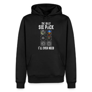 Pilote Hobby - Sweat à capuche Premium bio Homme - noir - Devant - Nico (187cm)