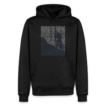 VTT - Sweat à capuche Premium bio Homme - noir - Devant - Nico (187cm)