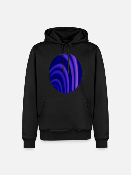 Fractal rings oval - Men’s Premium Organic Hoodie - black