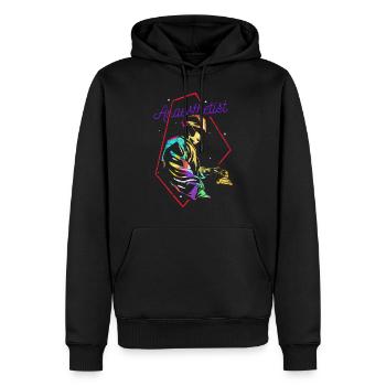 Anesthésiste Anesthésiste - Sweat à capuche Premium bio Homme - noir - Devant - Nico (187cm)