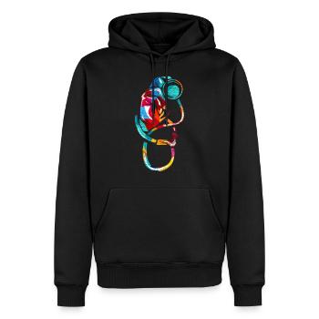 Internistin - Men’s Premium Organic Hoodie - black - Front - Nico (187cm)