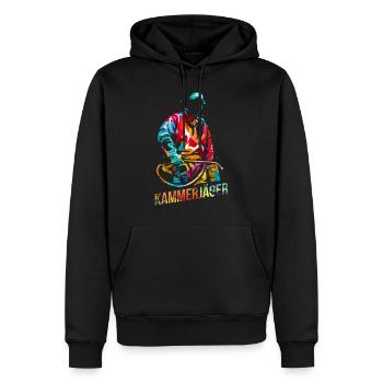 Exterminateur travail cadeau - Sweat à capuche Premium bio Homme - noir - Devant - Nico (187cm)