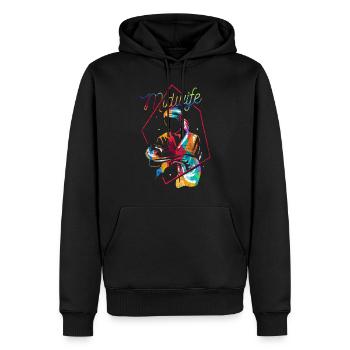 Hebamme Geschenk - Männer Premium Bio Hoodie - Schwarz - Vorne - Nico (187cm)