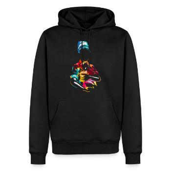 Hebamme - Männer Premium Bio Hoodie - Schwarz - Vorne - Nico (187cm)