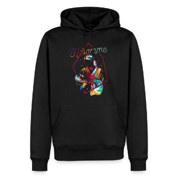 Hebamme Geschenk - Männer Premium Bio Hoodie - Schwarz - Vorne - Nico (187cm)