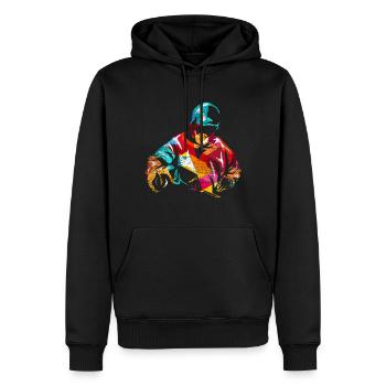 Cadeau chirurgien - Sweat à capuche Premium bio Homme - noir - Devant - Nico (187cm)