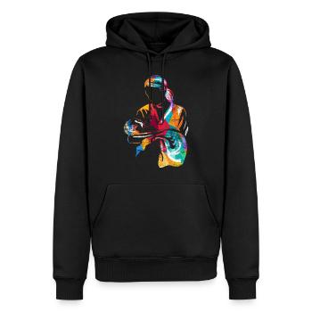 Hebamme - Männer Premium Bio Hoodie - Schwarz - Vorne - Nico (187cm)