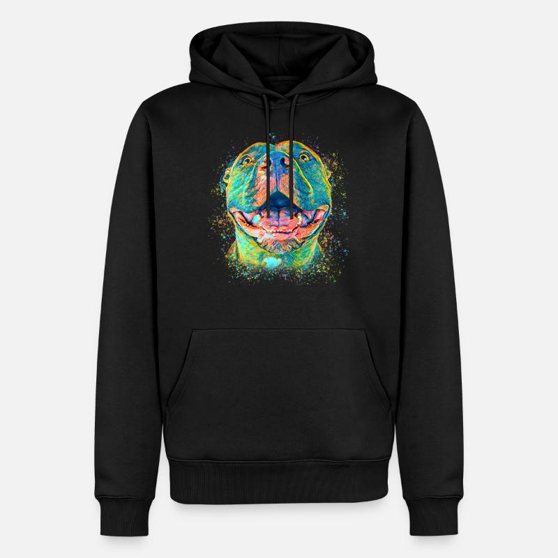 Pitbull mignon - Sweat à capuche Premium bio Homme - noir