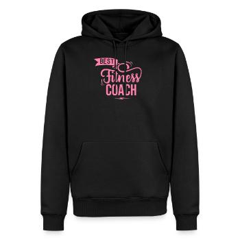 Coach Gym Trainer Fitnesstrainerin Trainerin Sport - Männer Premium Bio Hoodie - Schwarz - Vorne - Nico (187cm)