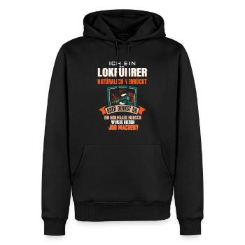 Train driver train - Men’s Premium Organic Hoodie - black - Front - Nico (187cm)