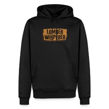 Holzflüsterer Shirt für Zimmermann - Männer Premium Bio Hoodie - Schwarz - Vorne - Nico (187cm)