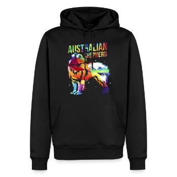 Australian Shepherd - Männer Premium Bio Hoodie - Schwarz - Vorne - Nico (187cm)