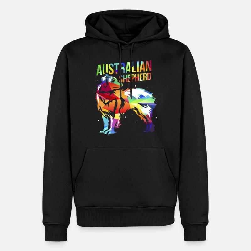 Australian Shepherd - Männer Premium Bio Hoodie - Schwarz