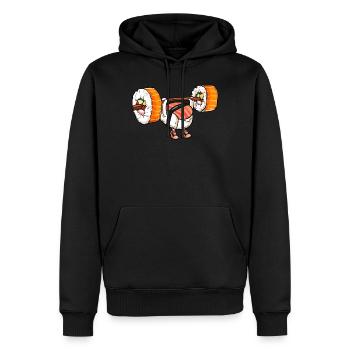 Sushi Sport Fitness Athlète Japonais Maki Gym - Sweat à capuche Premium bio Homme - noir - Devant - Nico (187cm)