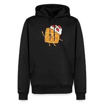 Waffle pancakes pancakes pancakes Sweet - Men’s Premium Organic Hoodie - black - Front - Nico (187cm)