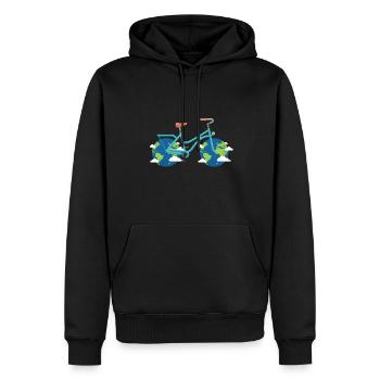 Protection du climat - Sweat à capuche Premium bio Homme - noir - Devant - Nico (187cm)