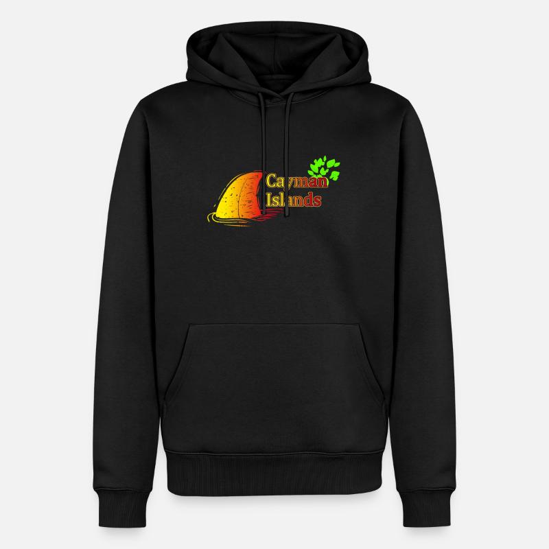 Îles Caïmans Pays Voyage Cadeau - Sweat à capuche Premium bio Homme - noir