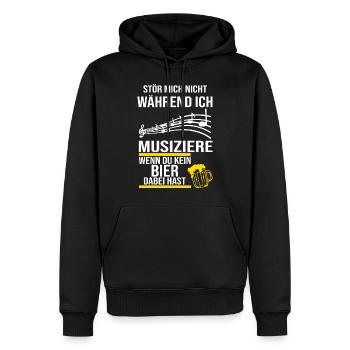 Blasmusik | Musikverein | Geschenk Musiker - Männer Premium Bio Hoodie - Schwarz - Vorne - Nico (187cm)