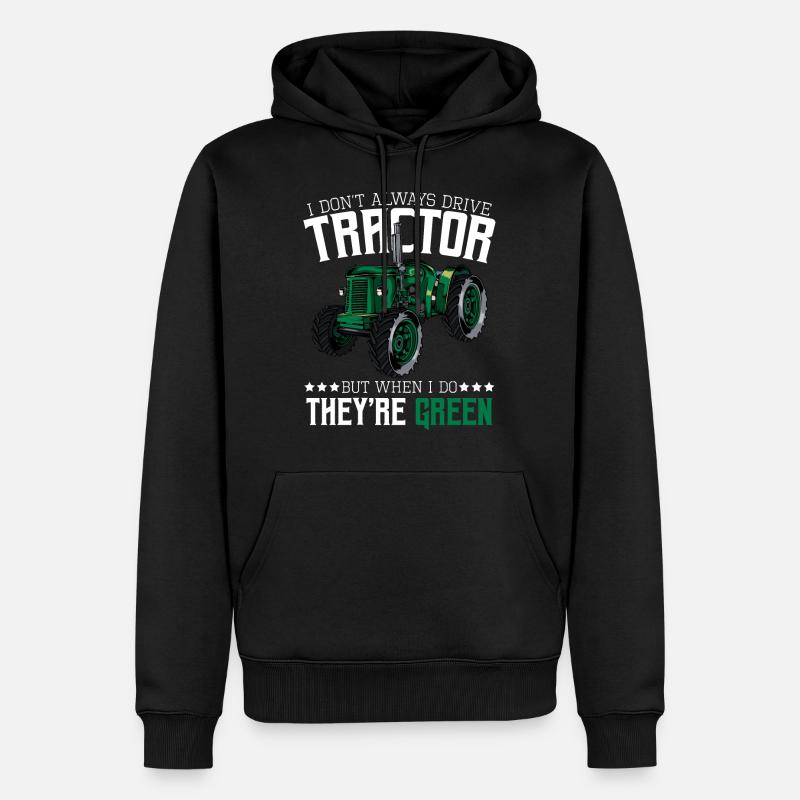 Traktor - Männer Premium Bio Hoodie - Schwarz
