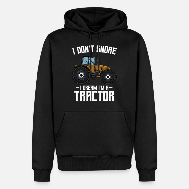 Traktor - Männer Premium Bio Hoodie - Schwarz