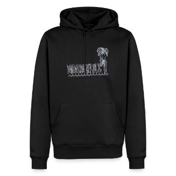 Cadeau de voyage pays République dominicaine - Sweat à capuche Premium bio Homme - noir - Devant - Nico (187cm)
