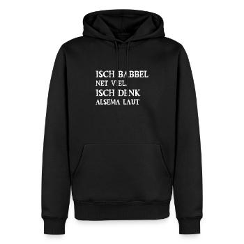 Hesse Hessisch Hessen Lustiger Spruch Geschenk - Männer Premium Bio Hoodie - Schwarz - Vorne - Nico (187cm)