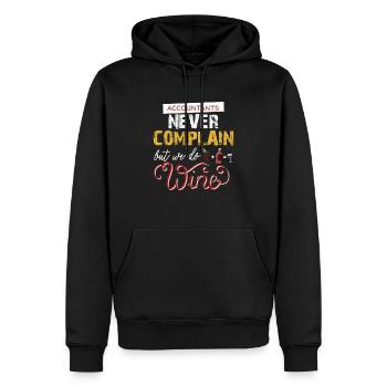Buchhaltung Buchhalter beschweren sich nie, aber wir tun es - Männer Premium Bio Hoodie - Schwarz - Vorne - Nico (187cm)